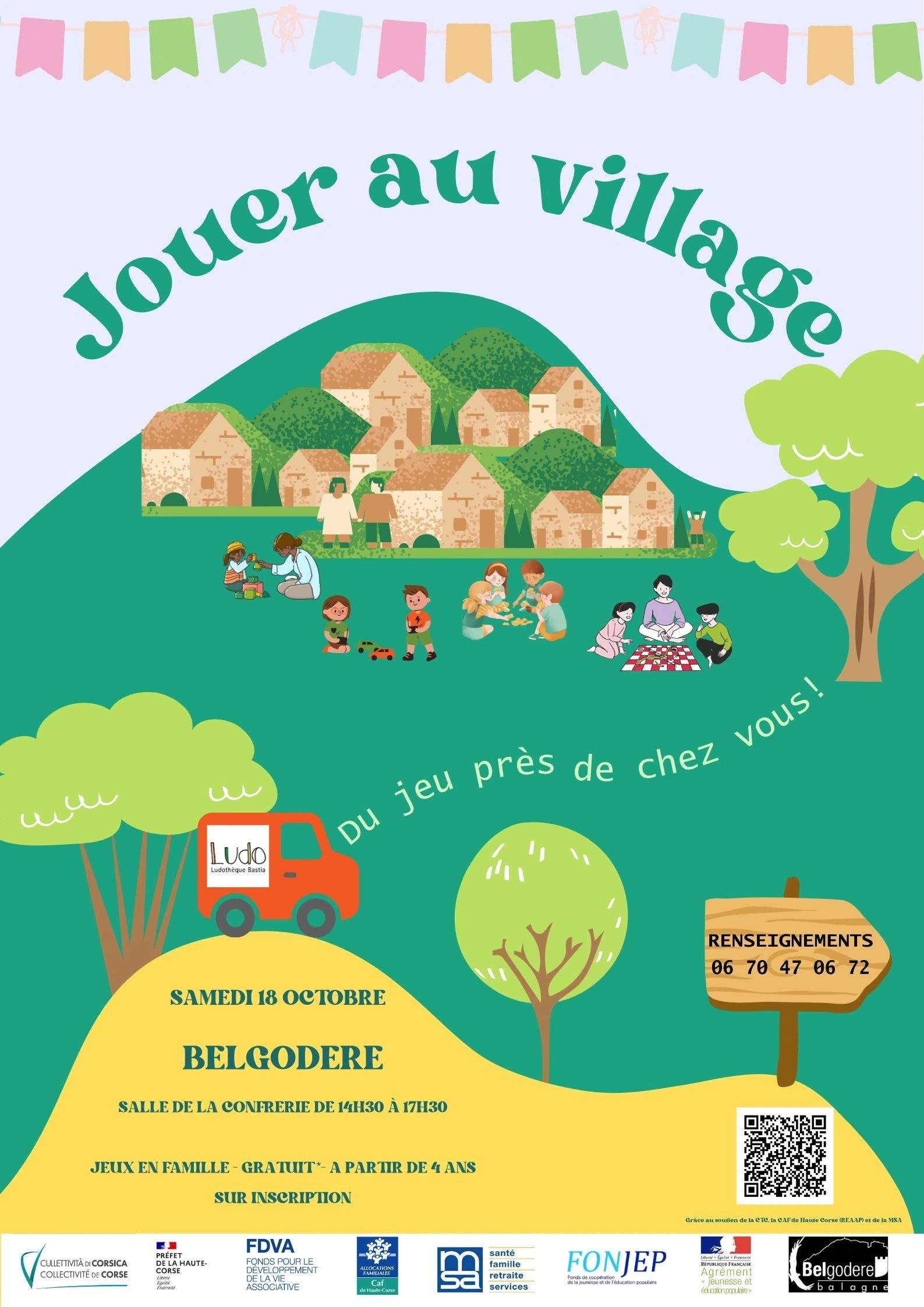 Jouer au village à Belgodère
